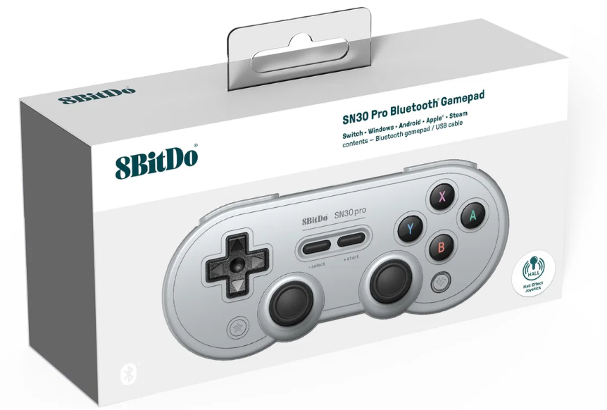 Gamepad 8BitDo SN30 Pro Wireless Gamepad (Hall Effect Joystick) - Grey Edition - Nintendo Switch