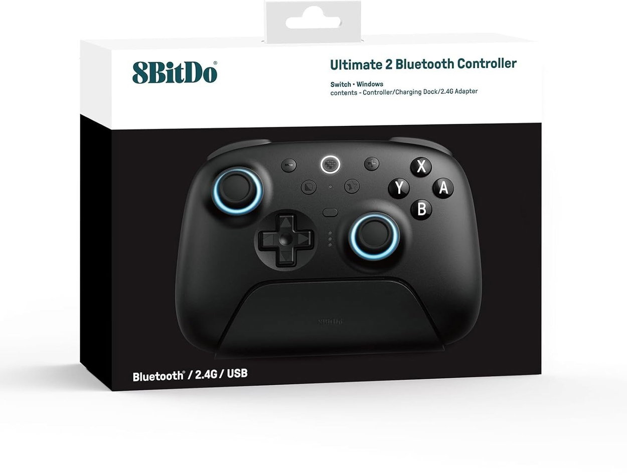 Gamepad 8BitDo Ultimate 2 Wireless BT Controller - Black - Nintendo Switch