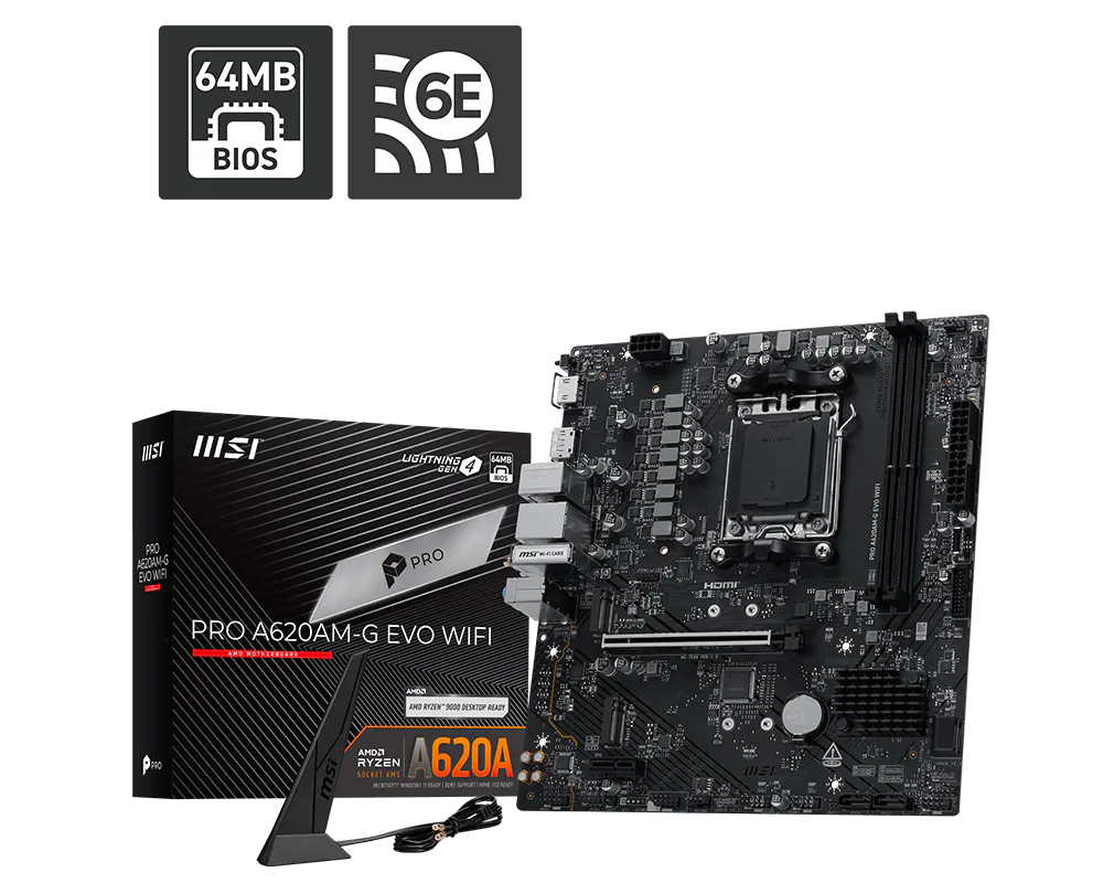 MSI PRO A620AM-G EVO WIFI Motherboard