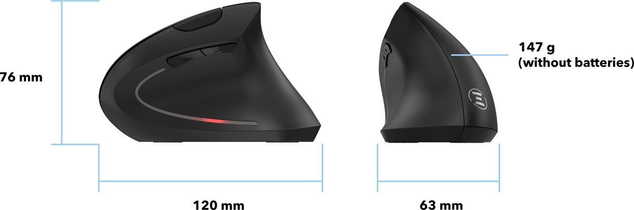 Myš Eternico Wireless 2.4 GHz Vertical Mouse MV100