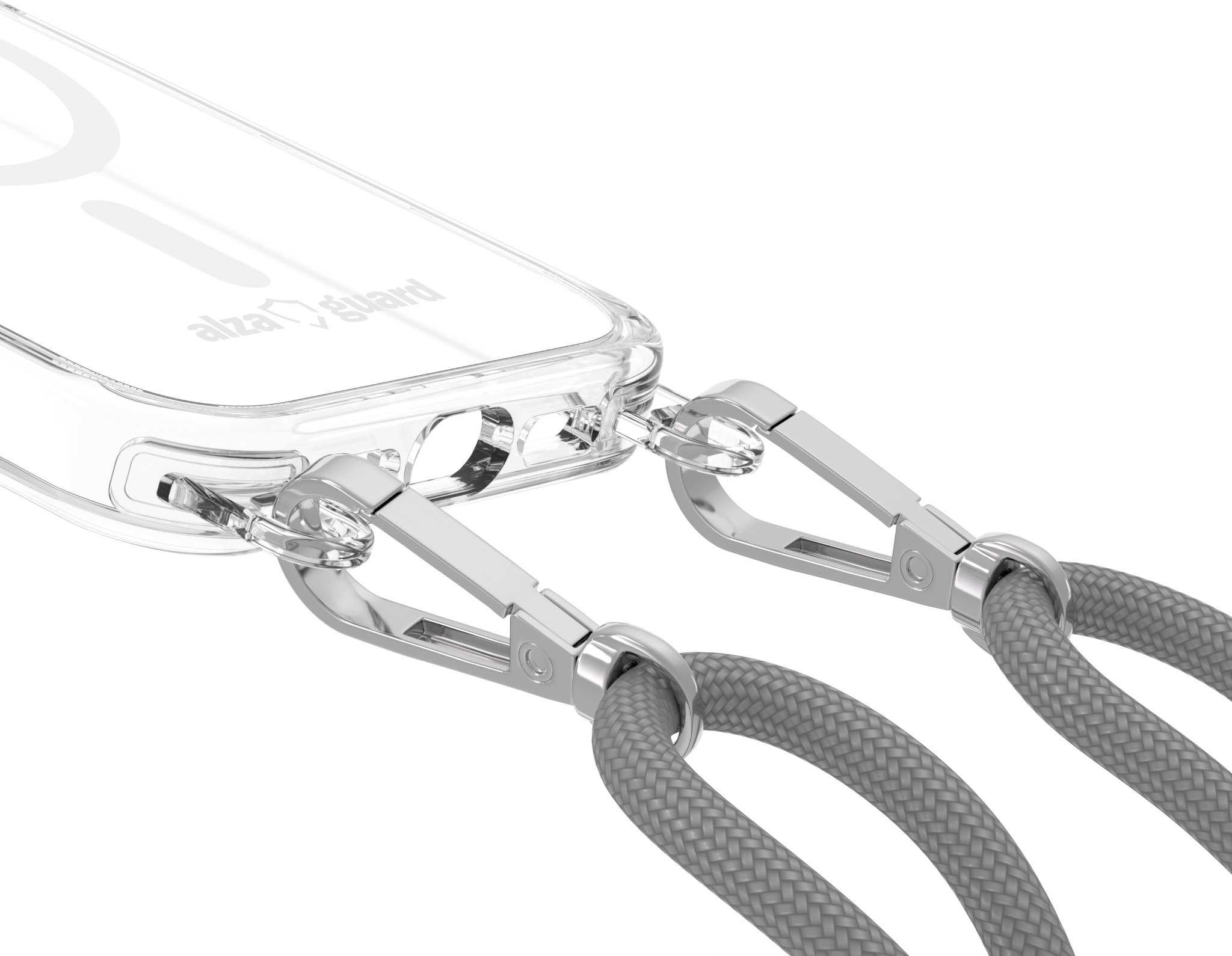 Kryt na mobil AlzaGuard Luxe Detach Lanyard Case Compatible with MagSafe for iPhone 17 Pro čierny