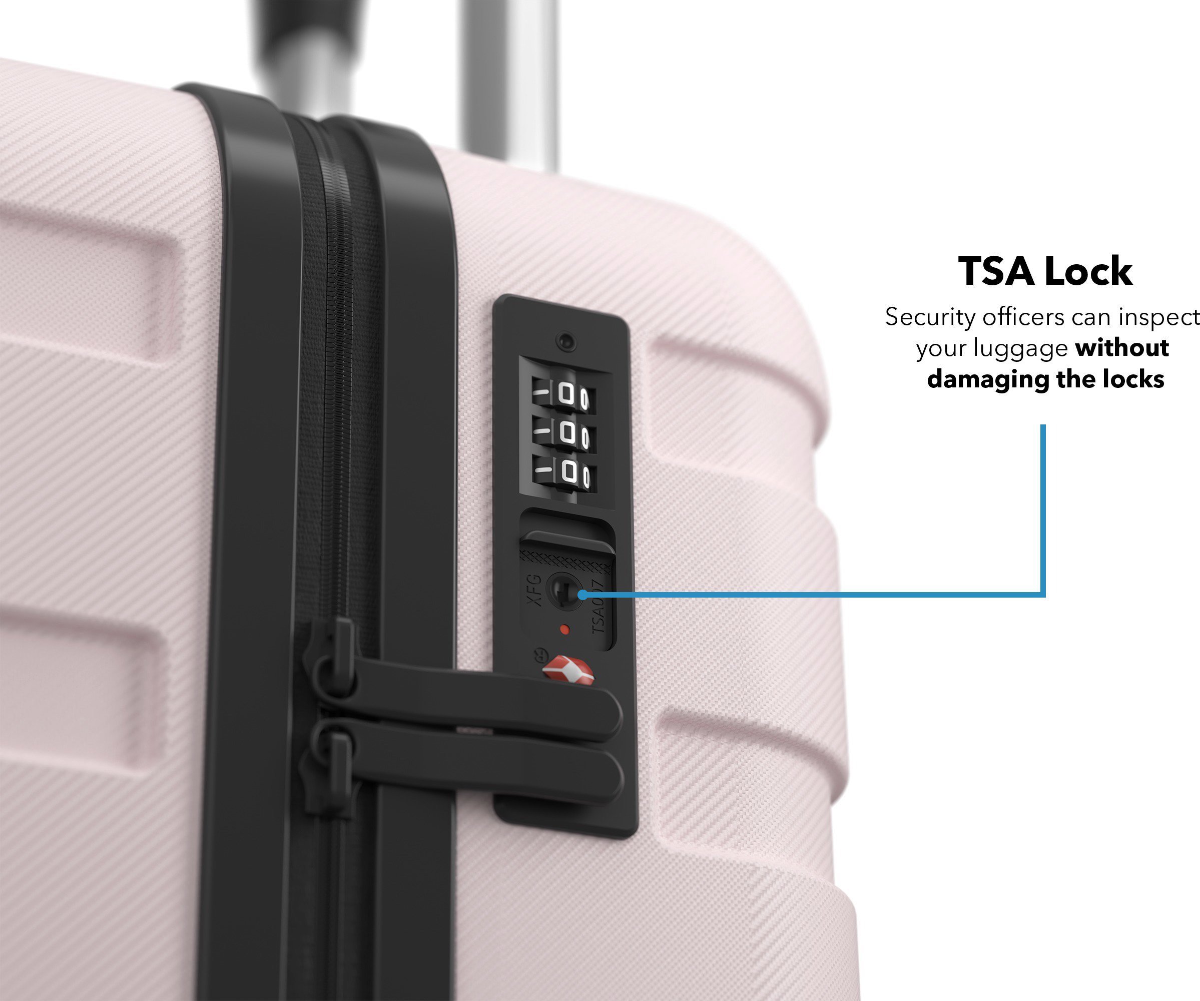 Bőrönd AlzaGuard Traveler Suitcase 2025 bőrönd, S - fekete