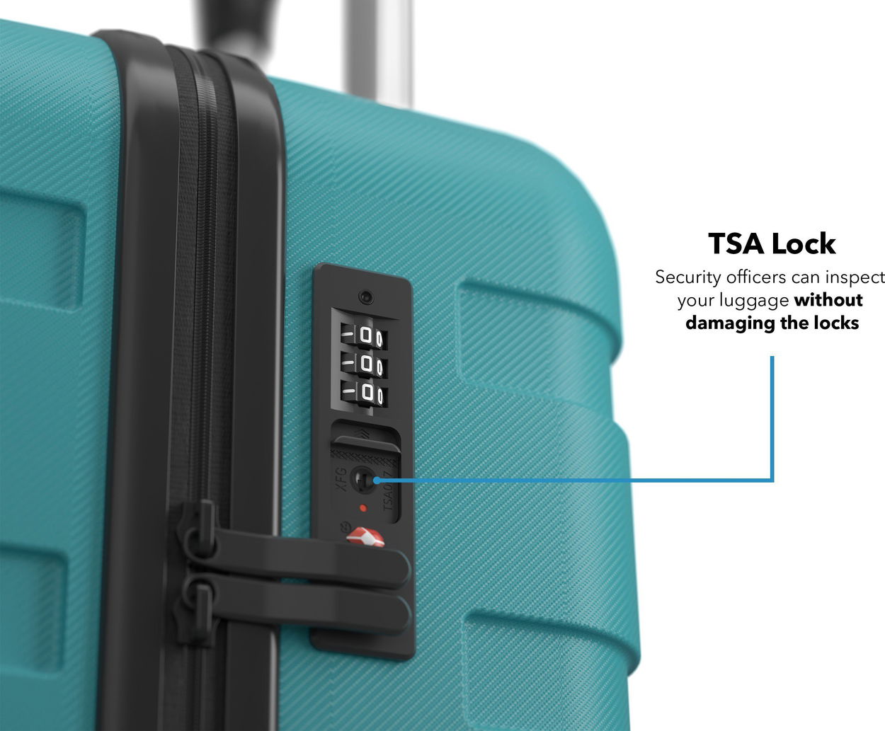AlzaGuard Traveler Suitcase 2025 bőrönd, L - fekete