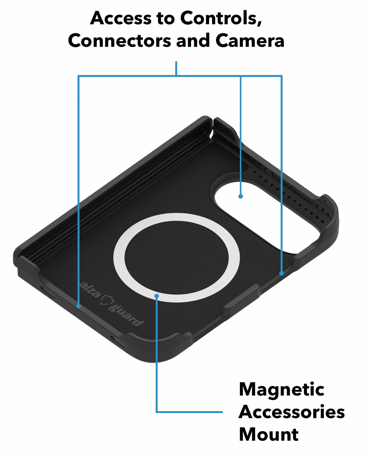 AlzaGuard Silicone Open-Front Case Compatible with Magsafe