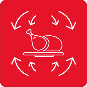 Ikona rovnoměrné pečení