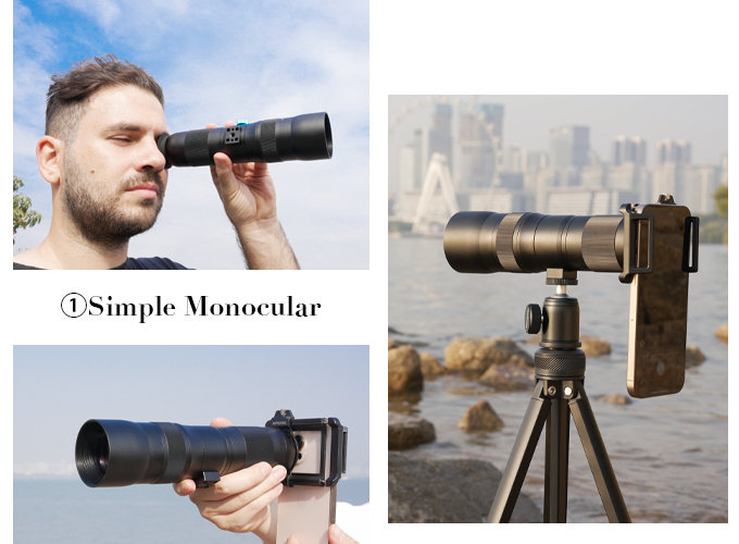 Apexel 20-60X Zoom Lens with Extendable Tripod