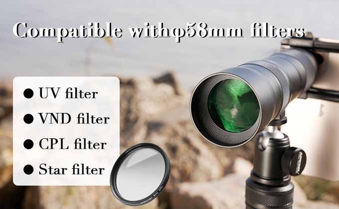 Apexel 20-60X Zoom Lens with Extendable Tripod