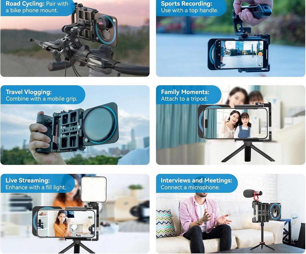 Apexel Universal smartphone filming rig kit