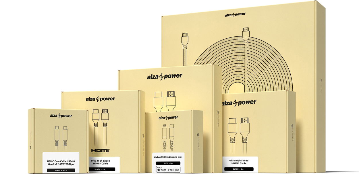 AlzaPower Core USB-C to HDMI 4K 1m videokábel