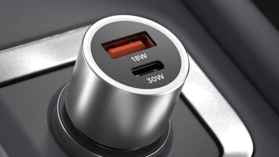 AlzaPower Car Charger X525 USB-A + USB-C Power Delivery 30W car charger