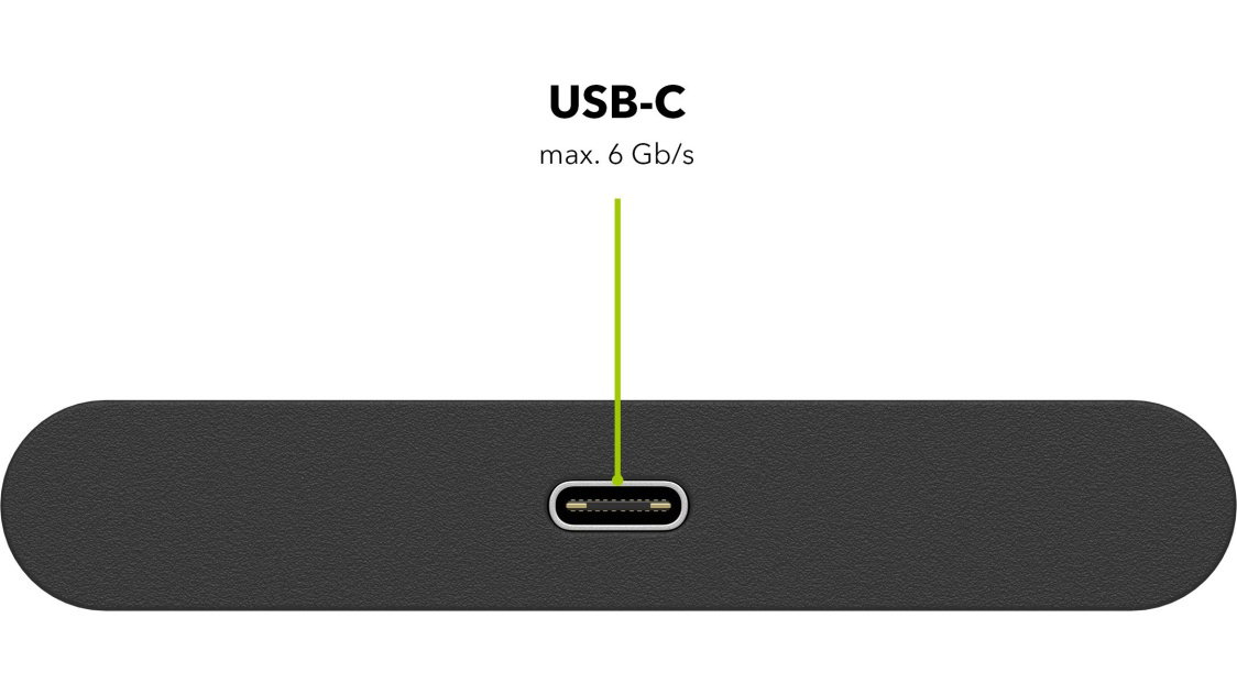 AlzaPower 2.5" USB3.0 USB-C Hard Drive Enclosure - Black