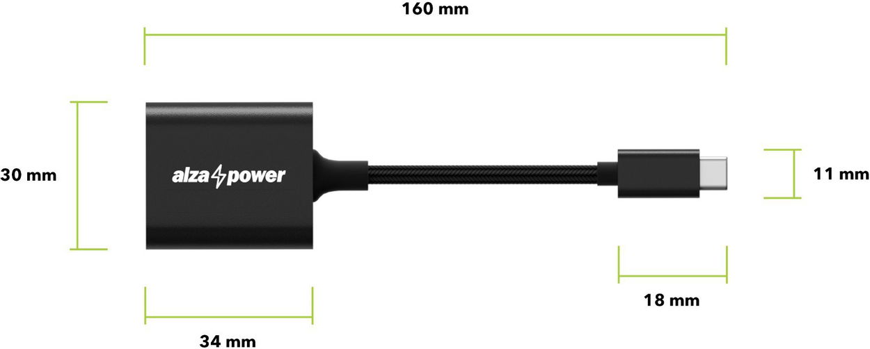 Externá zvuková karta AlzaPower External Sound Card X250 matná čierna