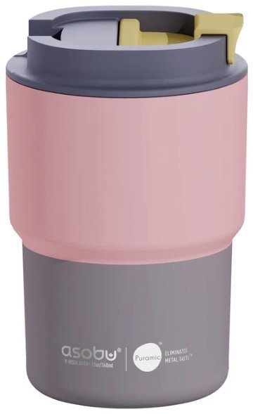 Thermos mug Asobu Mini Pick-up travel thermos mug Pastel peach/orange 350 ml