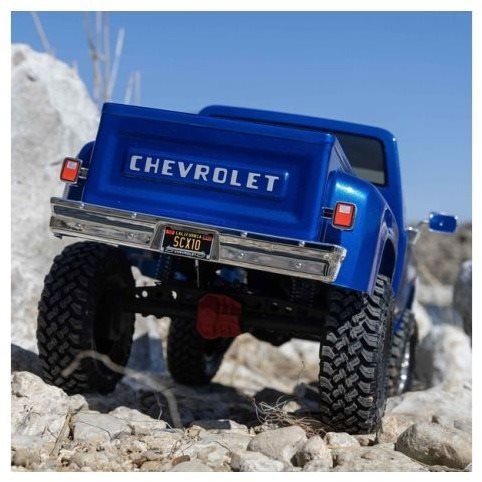 RC car Axial SCX10 III Base Camp 1:10 4 WD Chevy K10 1982 blue