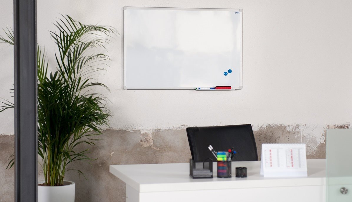 AVELI magnetic whiteboard 40×30cm, aluminium frame