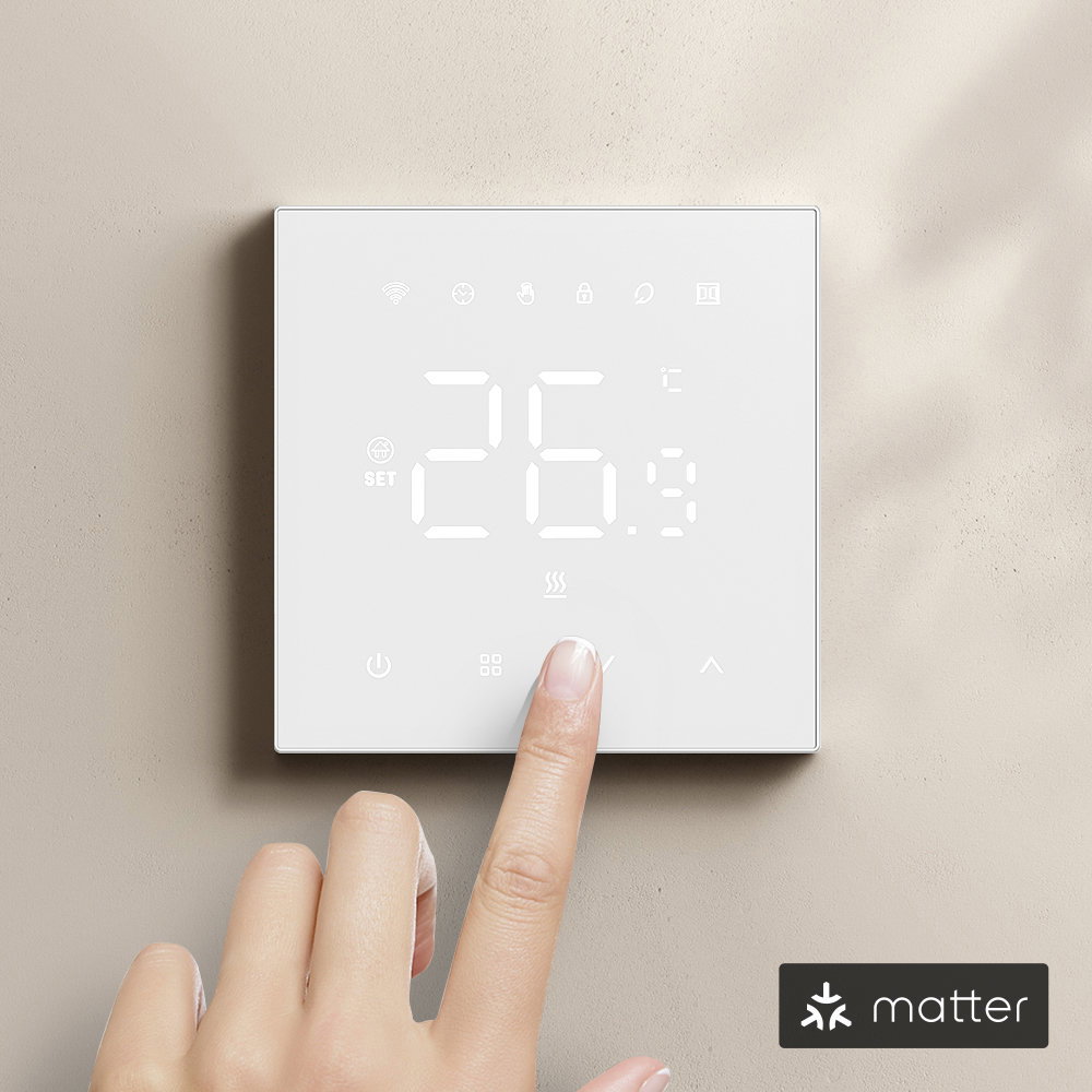 AVATTO WT410 3A Water Heating Matter over WiFi Thermostat White