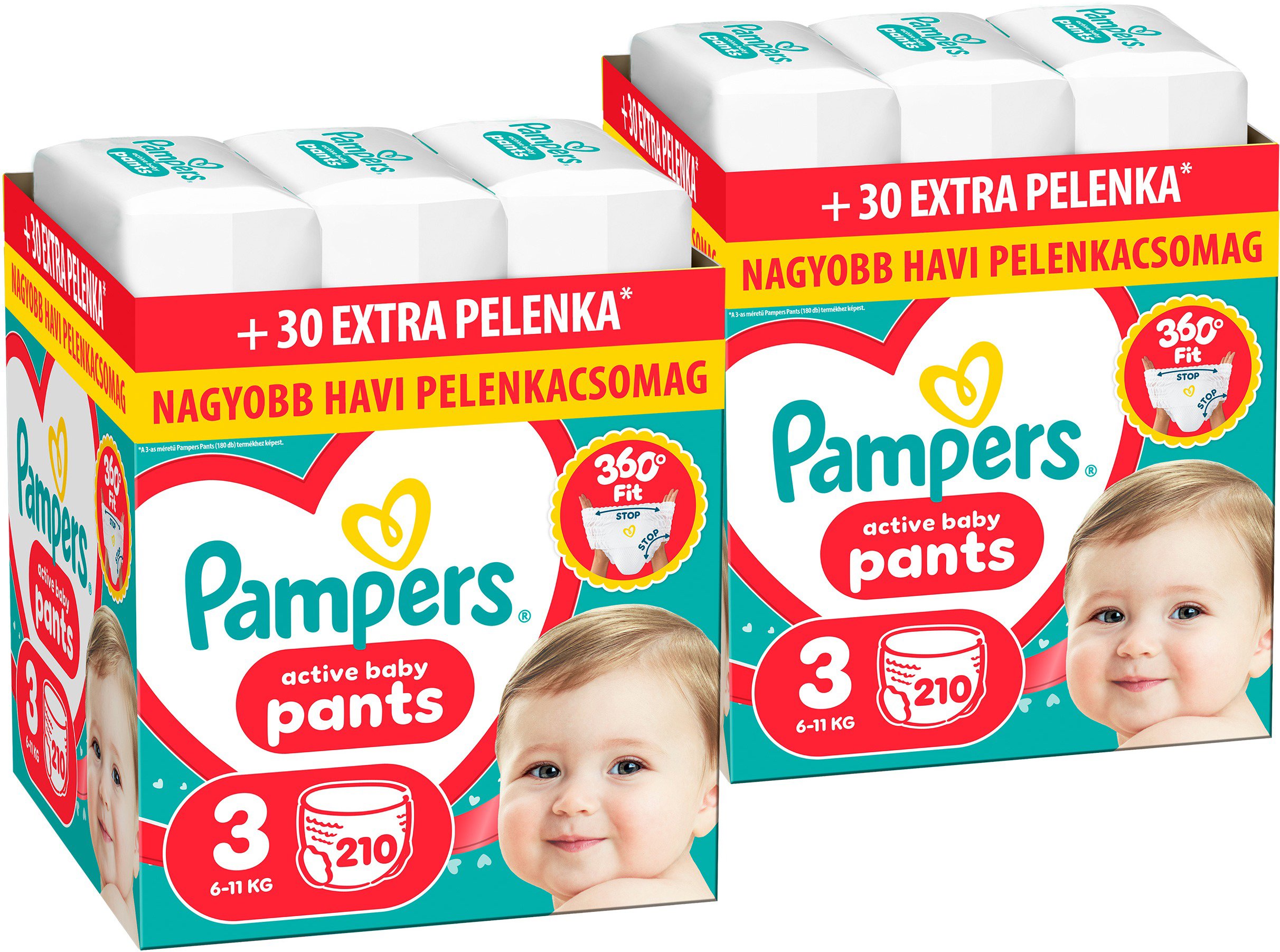 PAMPERS Pants, 3 bugyipelenka (210 db)