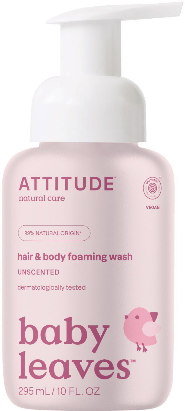 Dětské mýdlo ATTITUDE Baby Leaves 2v1 bez vůně 295 ml