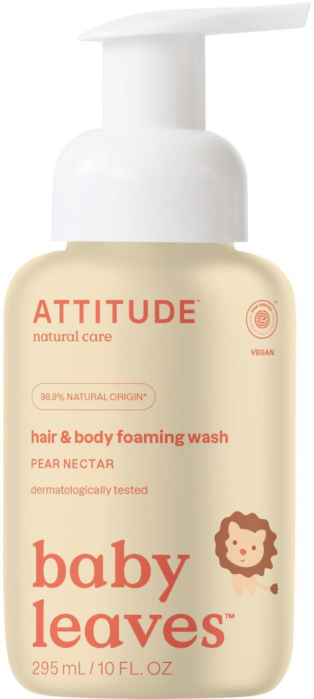 Dětské mýdlo ATTITUDE Baby Leaves 2v1 s vůní hruškové šťávy 295 ml