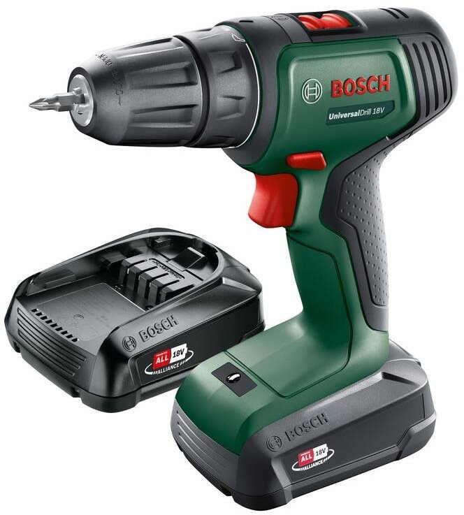 Cordless screwdriver BOSCH Cordless screwdriver UniversalDrill 18 (1x1,5Ah) 0.603.9D4.001