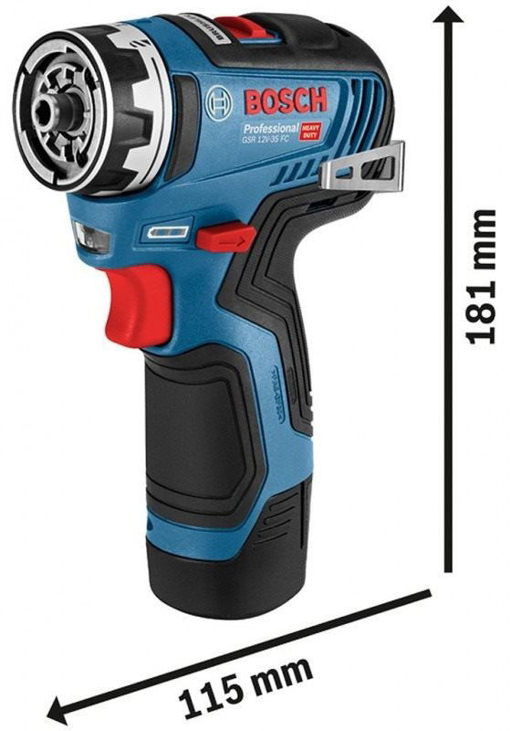 Aku vrtačka BOSCH Aku vrtačka GSR 12V-35 FlexiClick (2x 3.0Ah, L-Boxx) 0.601.9H3.001