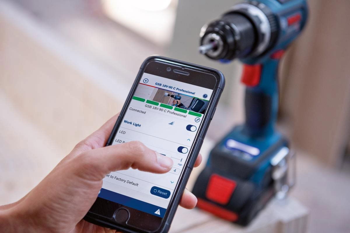 Aku vrtačka Bosch Professional GSB 18V-90 C 2x4Ah, 0.601.9K6.104