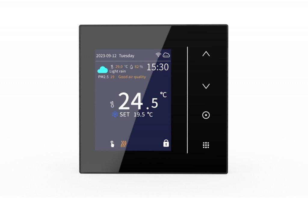 BOT WiFi Tuya RT2 3A room thermostat, black