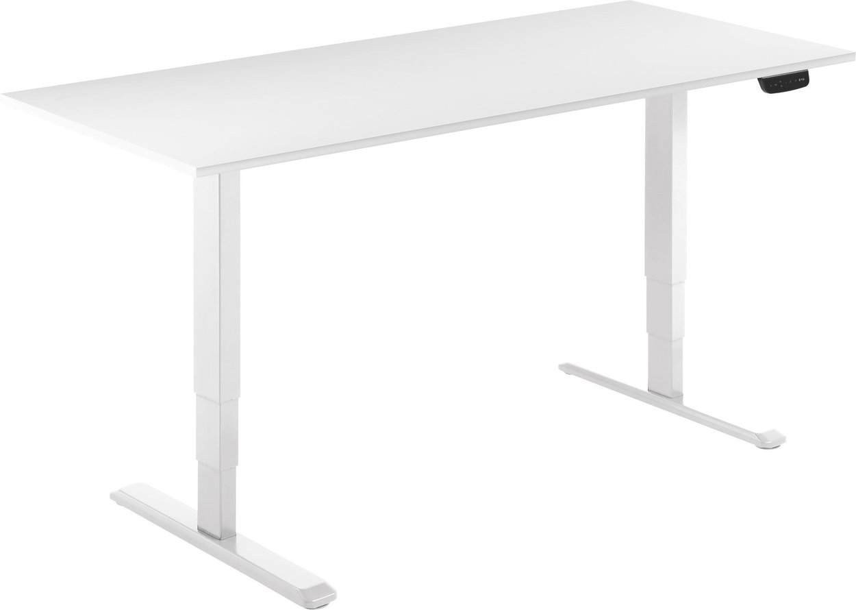 AlzaErgo Table ET1 NewGen white + 140×80cm laminate tabletop white