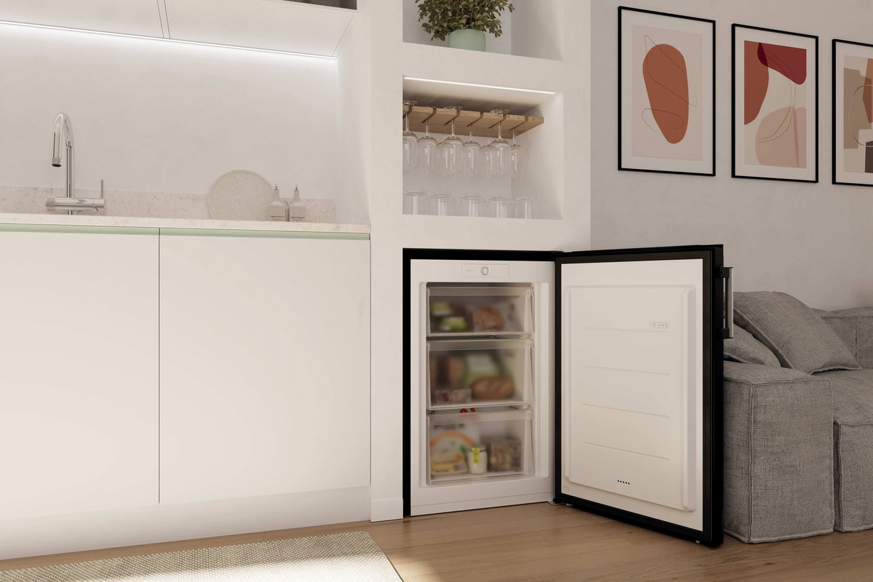 Šuplíkový mrazák CANDY CNUQ2L58EBH Citi Mini Freezer 300