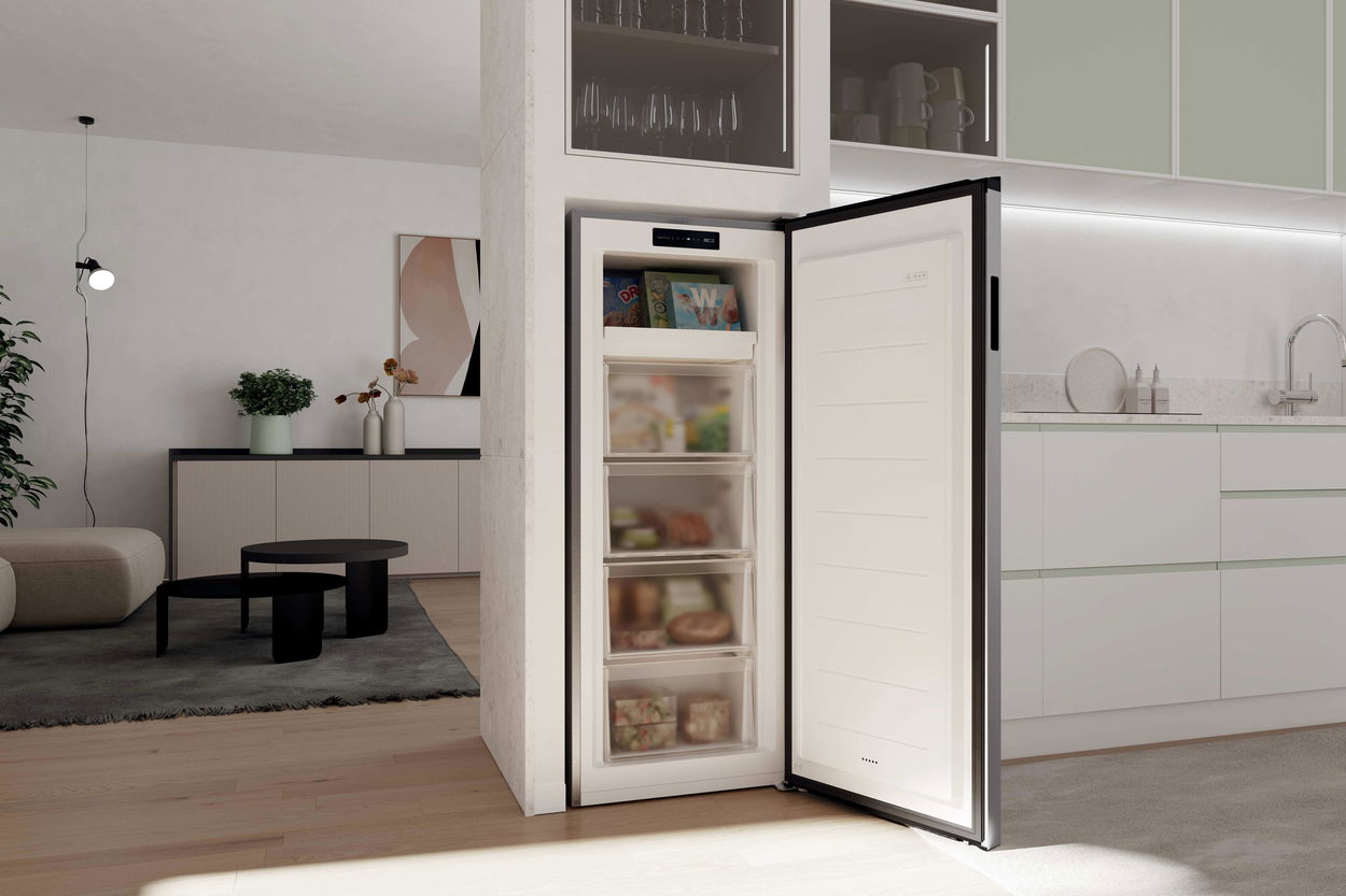 Šuplíkový mrazák CANDY CNUQ4L513DX UP FREEZER 500