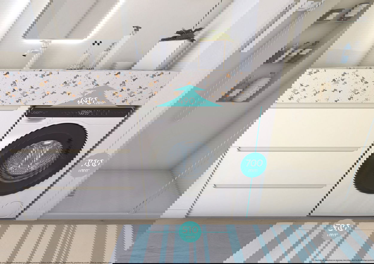 Minipračka CANDY CW50-BP12307U1-S ProWash 700 Mini – kompaktní rozměry