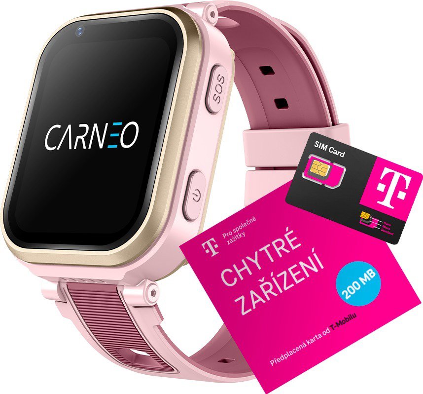 Chytré hodinky CARNEO GuardKid+ 4G ULTRA pink