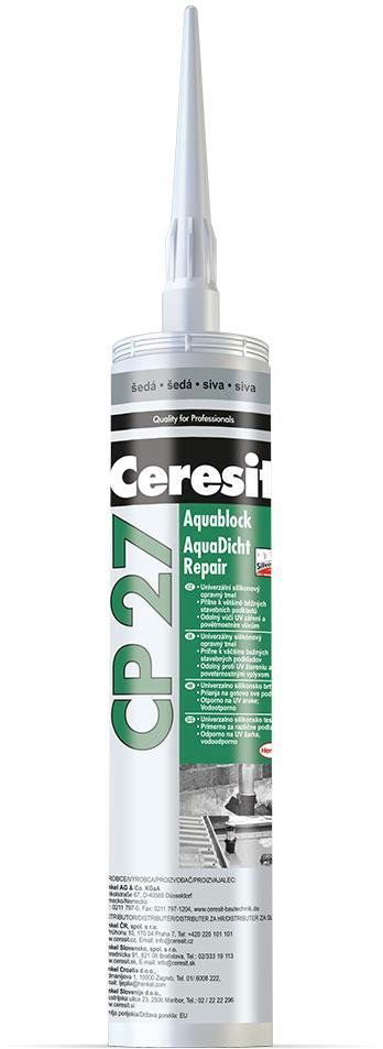 Ceresit Víceúčelový silikonový tmel CP 27 černý, 300 ml