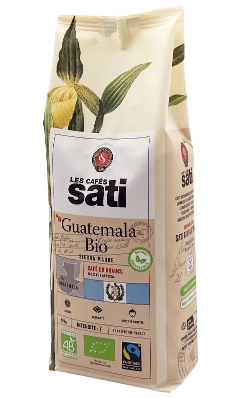 Café Sati Guatemala Sierra Madre Bio Fairtrade Coffee Beans, 500g