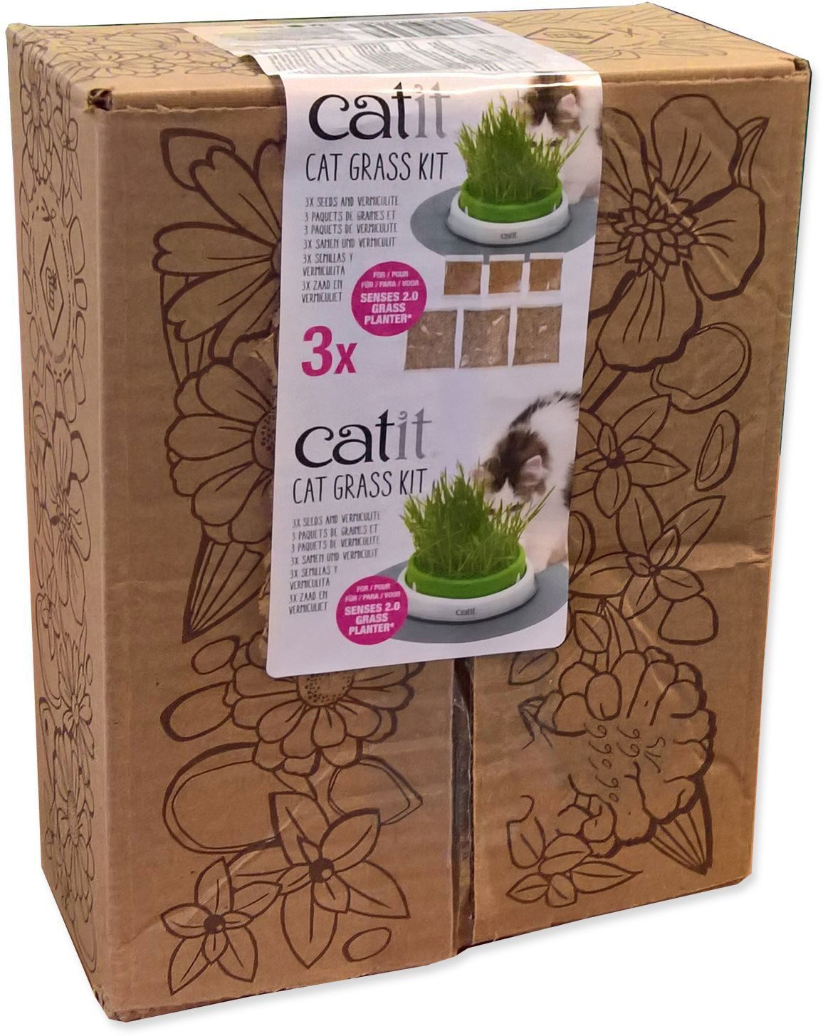 HAGEN CatIt Design Senses tráva pro kočky 3 × 0,7 l