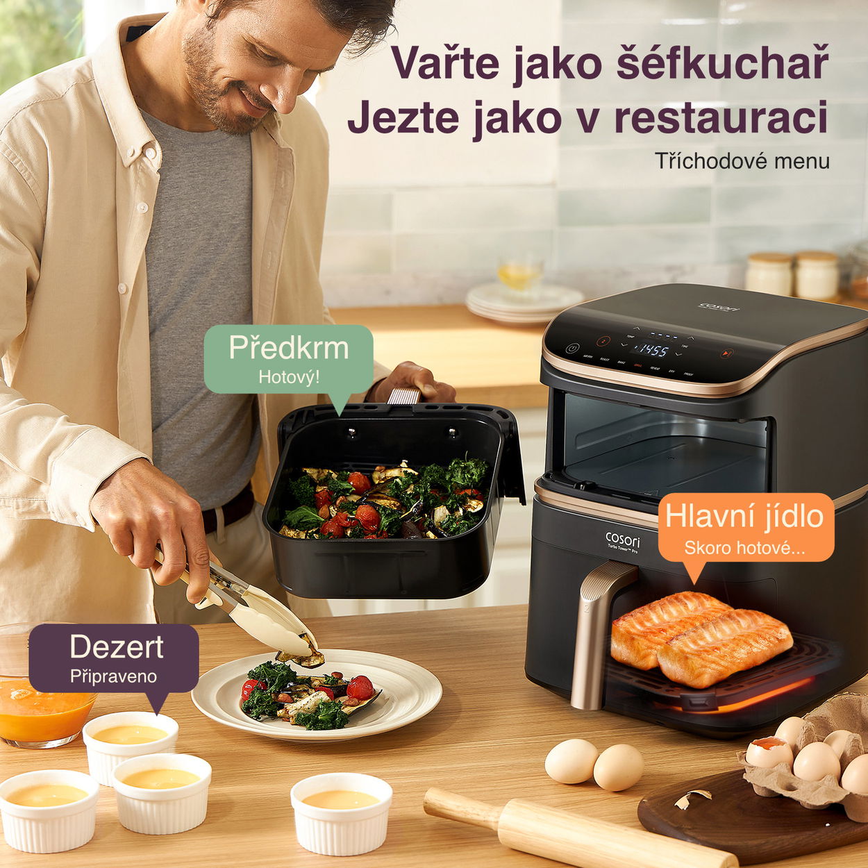 Horkovzdušná fritéza Cosori Turbo Tower Pro