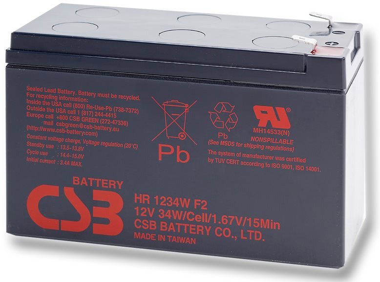 CSB HR1234W F2 szünetmentes tápegység akkumulátor, 12V, 9Ah