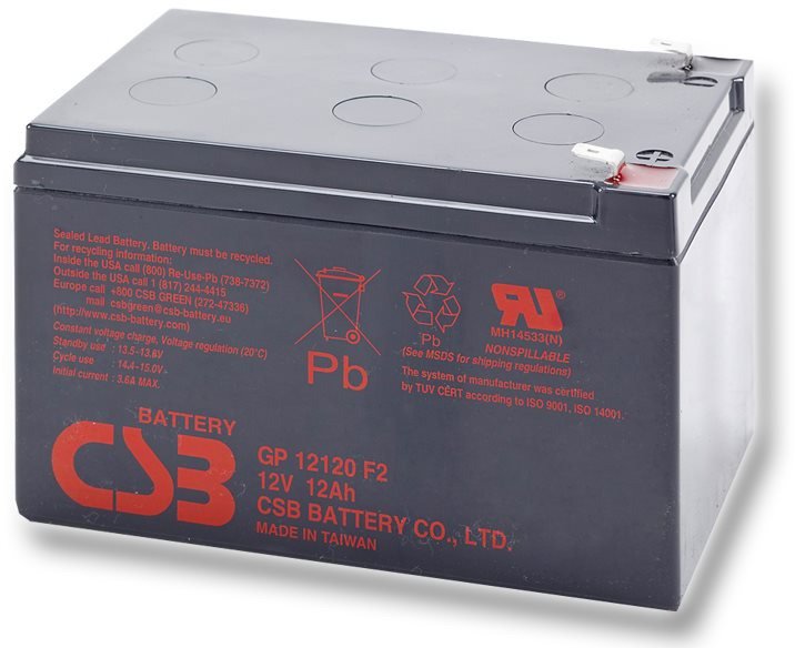CSB GP12120 F2 UPS battery, 12V, 12Ah
