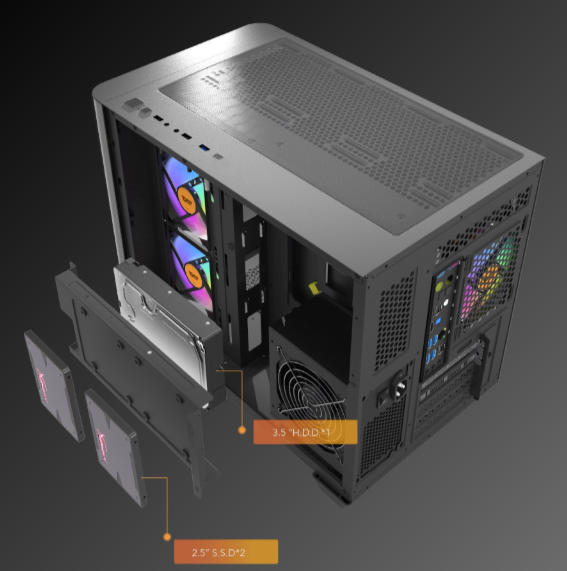 PC-Gehäuse darkFlash DPW90M BLACK