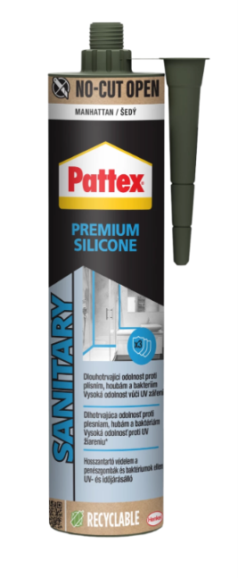 PATTEX Premium sanitary silicone manhattan 280ml