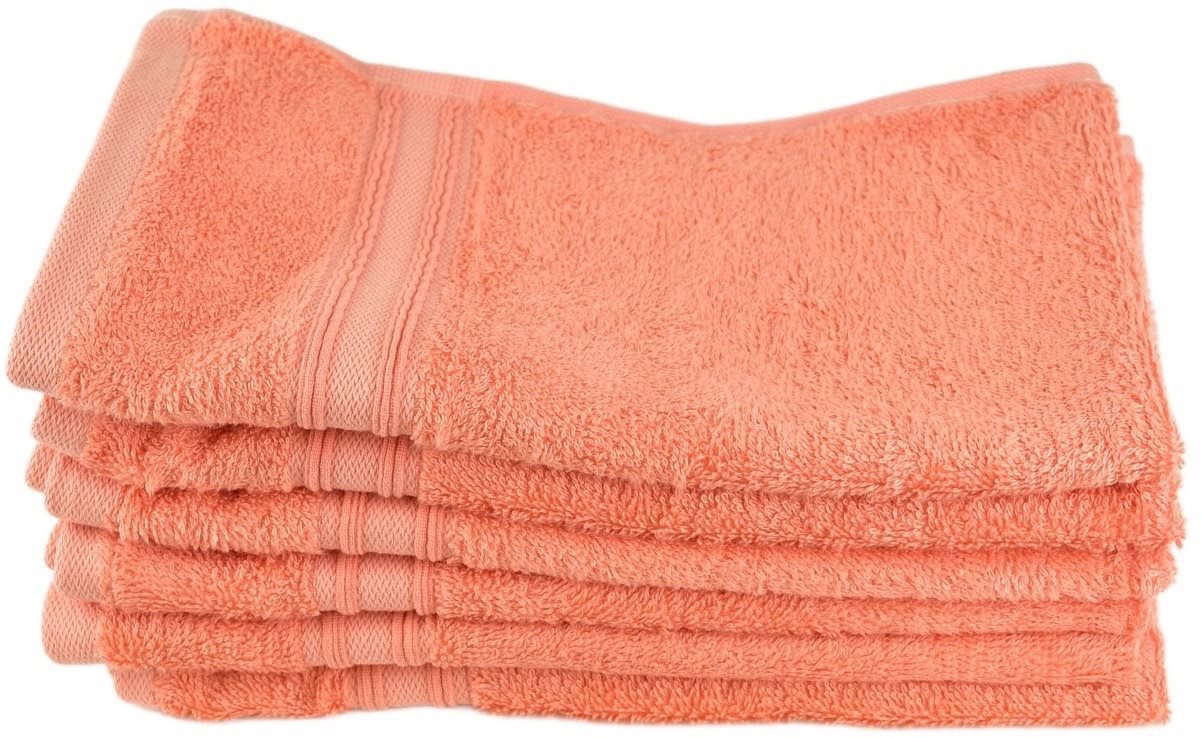 DOMMIO Towel Set Bamboo hand towel set 6 pcs 30 × 50 cm, salmon