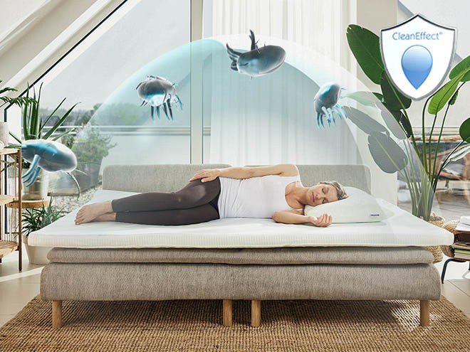 Dormeo ALOE VERA VITALIS 2-in-1 5cm mattress topper 70 × 190cm