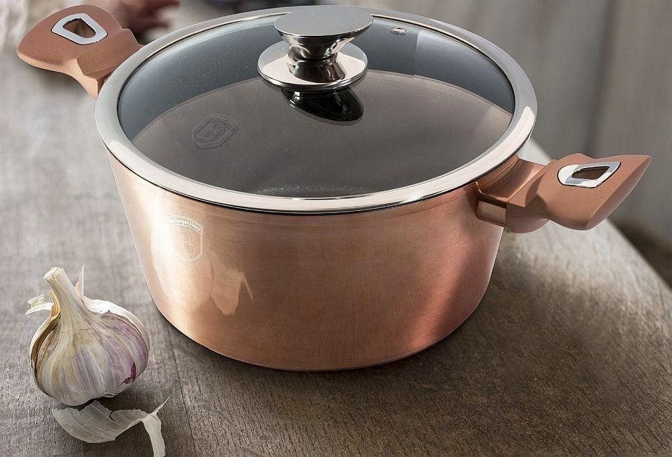 Casserole BERLINGERHAUS Casserole with lid Rosegold Metallic Line 20cm