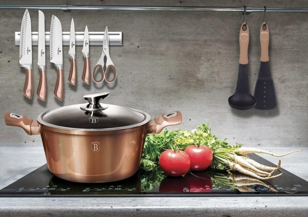 BERLINGERHAUS Set of cooking utensils with marble surface 11 pcs Rosegold Metallic Line