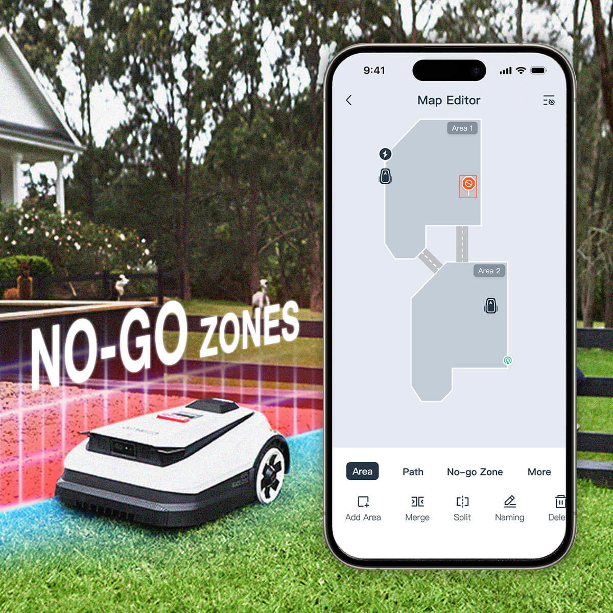 ECOVACS Goat A1600 RTK - No-Go Zone