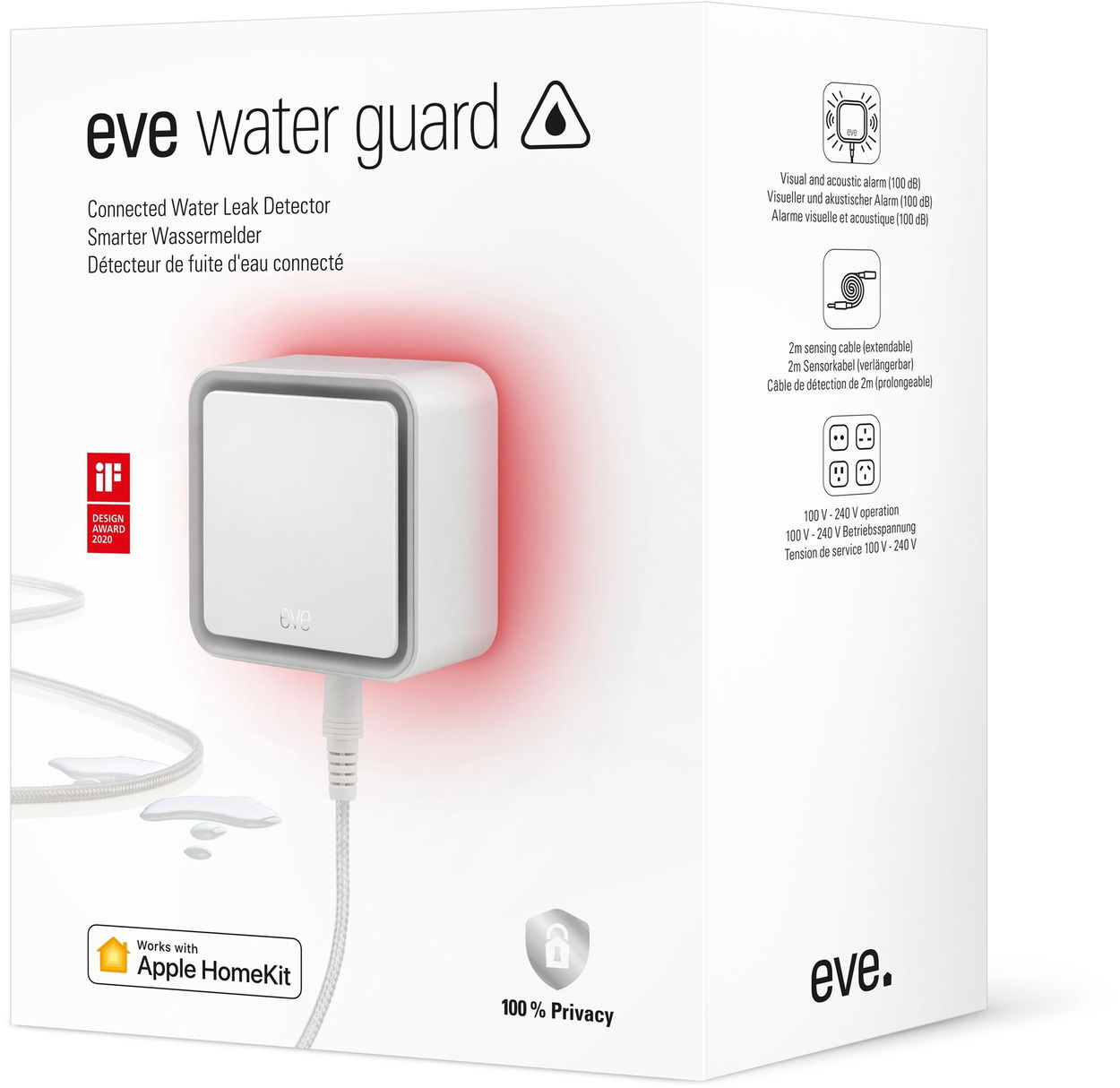 Detektor úniku vody Eve Water Guard - Detektor úniku vody - kompatibilní s Thread