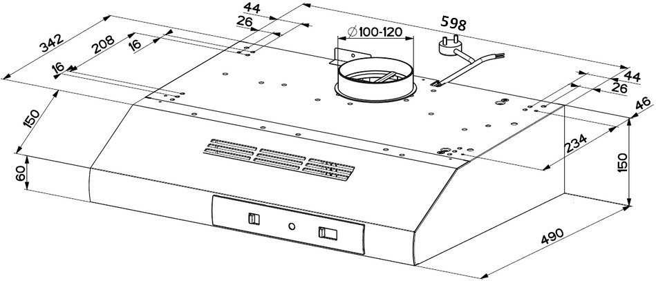 Digestoř FABER 741 BASE X A60