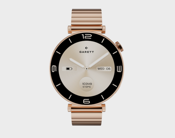 Garett Rose Gold Solid steel smartwatch