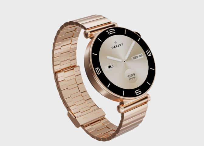 Garett Rose Gold Solid steel smartwatch