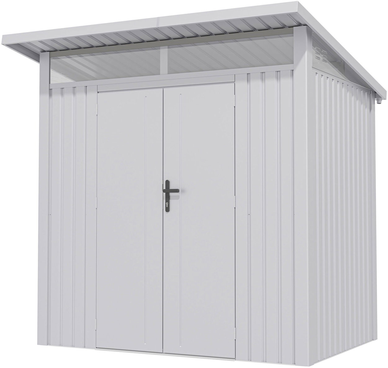 G21 Madison 427 Garden Shed - 225 × 190cm, metal silver